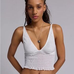 UO Out From Under Firecracker Smocked Crop Top Size XS